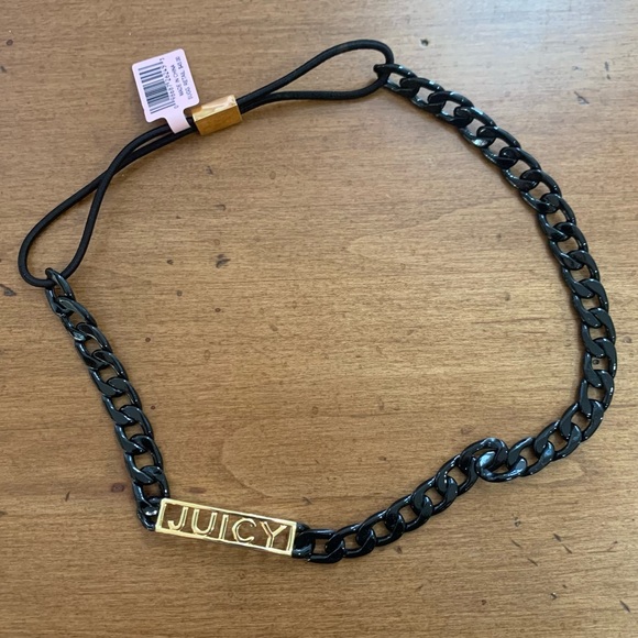 Juicy Couture Black Chain Link Headband Brand New with Tags